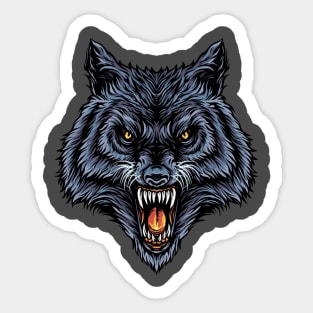 Angry Wolf Sticker